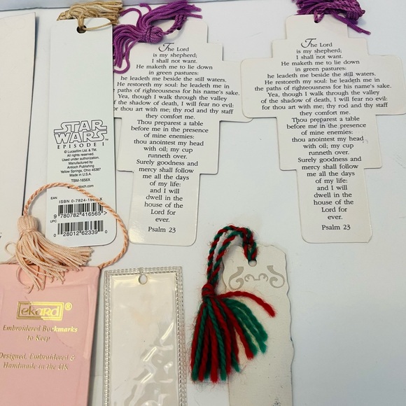 Vintage Bookmarks & Prayer Card Lot of 9 Religious Star Wars Thomas Kinkade - Picture 10 of 10